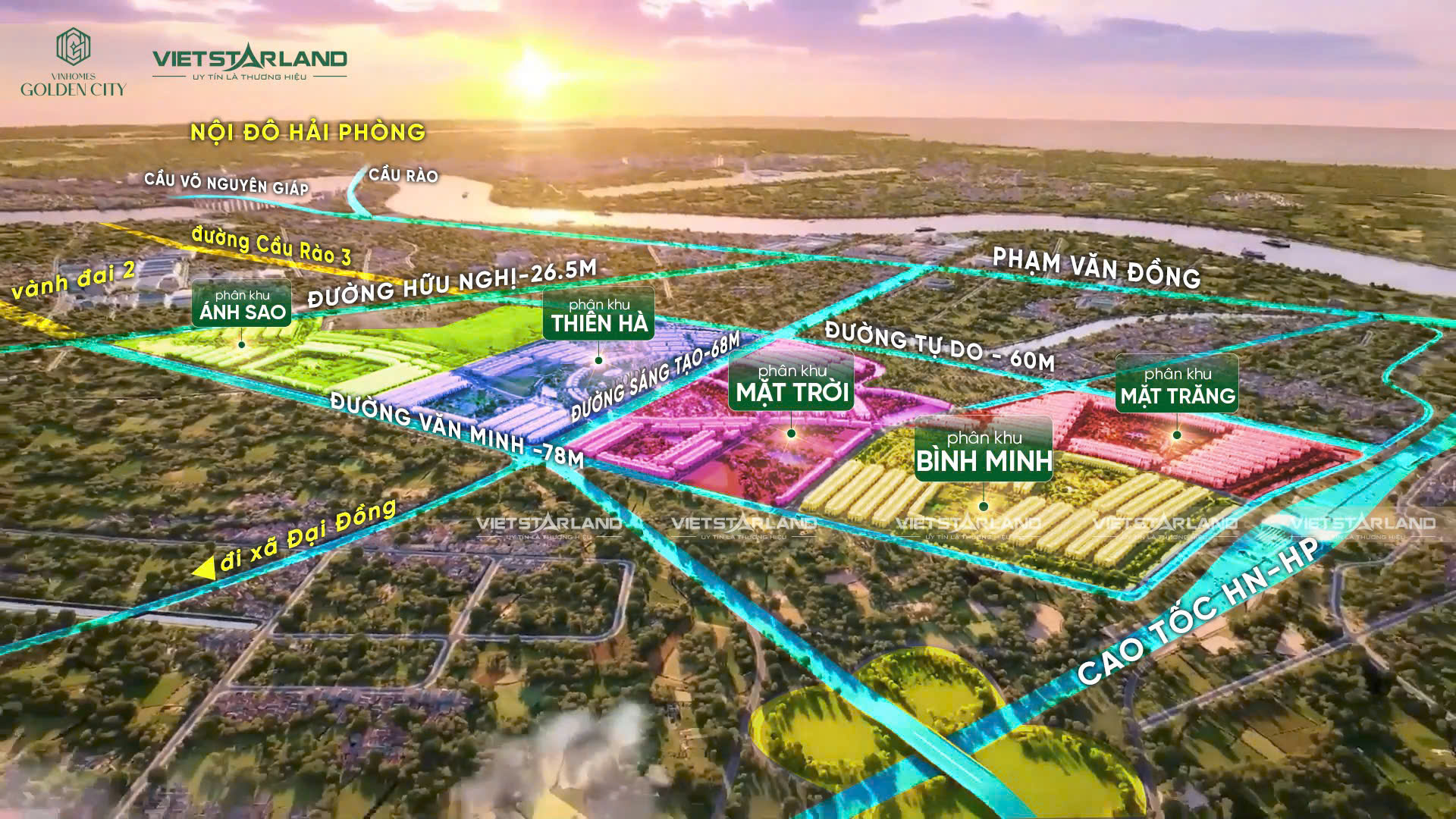 5 phân khu Vinhomes Golden City Hải Phòng