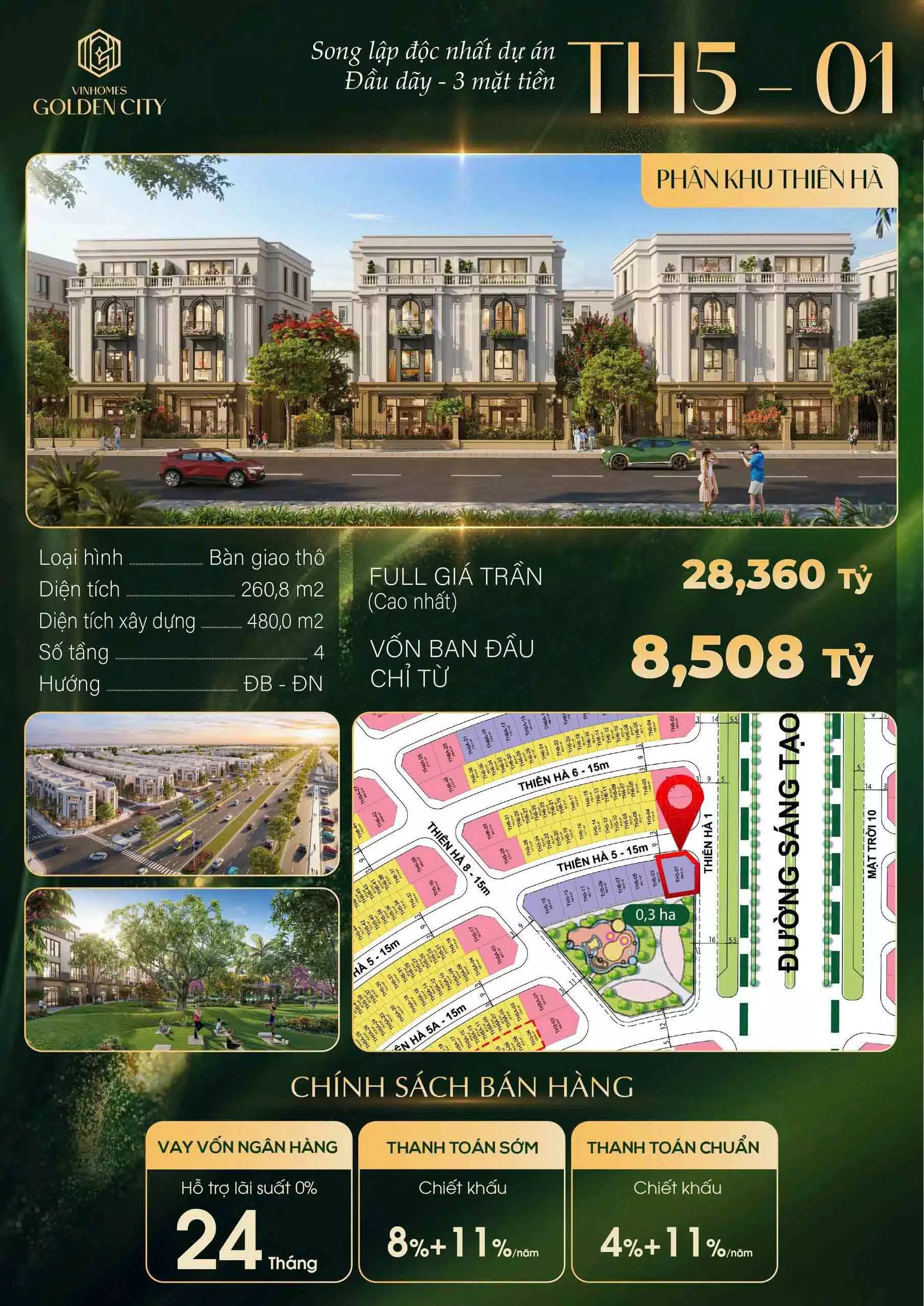 biet-thu-song-lap-goc-260-m2 Biệt thự song lập góc 3 mặt tiền
